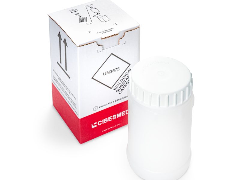 KIT de transporte substâncias infecciosas cat.A (UN 2814 o 2900) e Cat.B (UN 3373), embalagem tripla, 1L